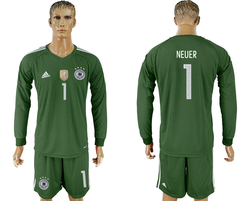 Maillot de foot GERMANY LONG SLEEVE SUIT #1 NEUER  2018 FIFA WOR